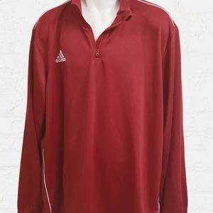 Adidas men's climalite quarter zip t-shirt long sleeve 3xl